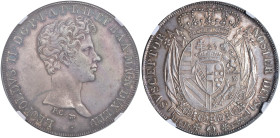 FIRENZE Leopoldo II di Lorena (1824-1859) Francescone 1826 - MIR 446 AG RR In slab NGC MS61 n° 2127882-012.

Status: MS61