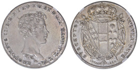 FIRENZE Leopoldo II di Lorena (1824-1859) Mezzo francescone 1829 - MIR 450/3 AG R In slab NGC MS64+ n° 6633893-017.

Status: MS64+
