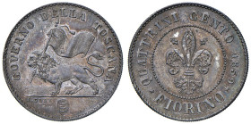 FIRENZE Governo provvisorio della Toscana (1859-1860) Fiorino 1859 - Gig. 2 AG (g 6,87) Lievissima e marginale imperfezione di conio. Magnifica patina...