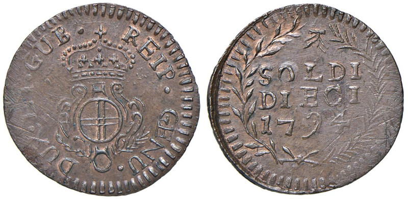 GENOVA Dogi Biennali III fase (1637-1797) 10 Soldi 1794 - MIR 330/3 CU (g 2,94) ...