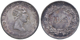 LUCCA Carlo Ludovico di Borbone (1824-1847) Lira 1834 - MIR 257/2 AG (g 4,76)

Status: FDC
