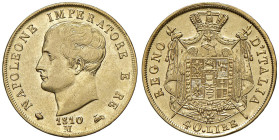 MILANO Napoleone I (1805-1814) 40 Lire 1810 Puntali aguzzi - Gig. 75 AU (g 12,91) Metallo ancora brillante al R/.

Status: BB-SPL