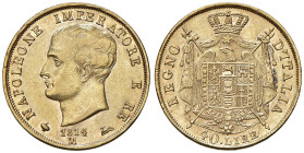 MILANO Napoleone I (1805-1814) 40 Lire 1814 Puntali sagomati - Gig. 82 AU (g 12,90)

Status: qSPL