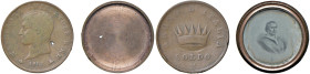 MILANO Napoleone I (1805-1814) Soldo 1813, a scatola, con dagherrotipo di papa Pio IX - Gig. 215 CU (g 1,50) RRR Ex asta Raffaele Negrini 29-30 novemb...