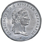 MILANO Francesco I d'Asburgo Lorena (1815-1835) Prova su lamina in stagno del D/ del quarto di scudo 1835 - Luppino 876 (Prove e Progetti di Monete It...