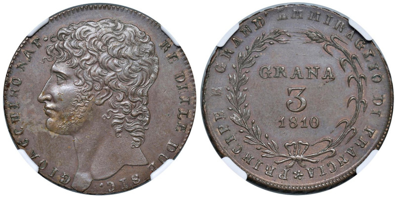 NAPOLI Gioacchino Murat (1808-1815) 3 Grana 1810 - Nomisma 698 CU (g 18,71) R Co...