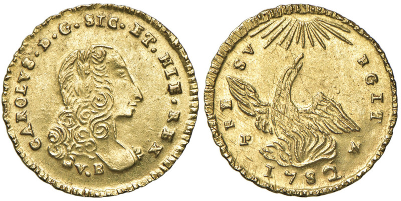 PALERMO Carlo di Borbone (1734-1759) Oncia 1752 - Serio 189 AU (g 4,42) Magnific...