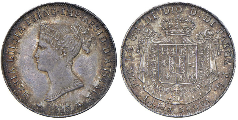 PARMA Maria Luigia d'Austria (1815-1847) Lira 1815 - Gig. 9 AG (g 5,00) R Lievi ...