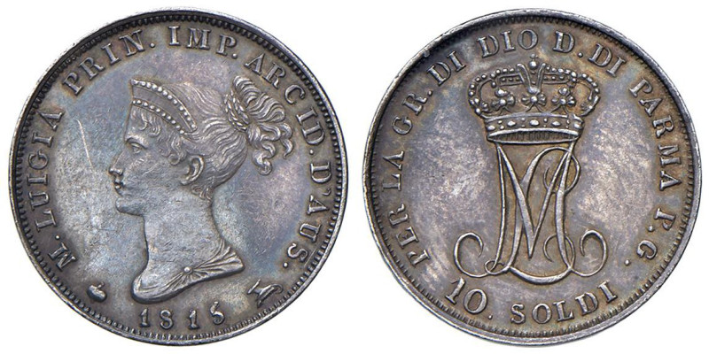 PARMA Maria Luigia d'Austria (1815-1847) 10 soldi 1815 - Gig. 10 AG (g 2,49)

...