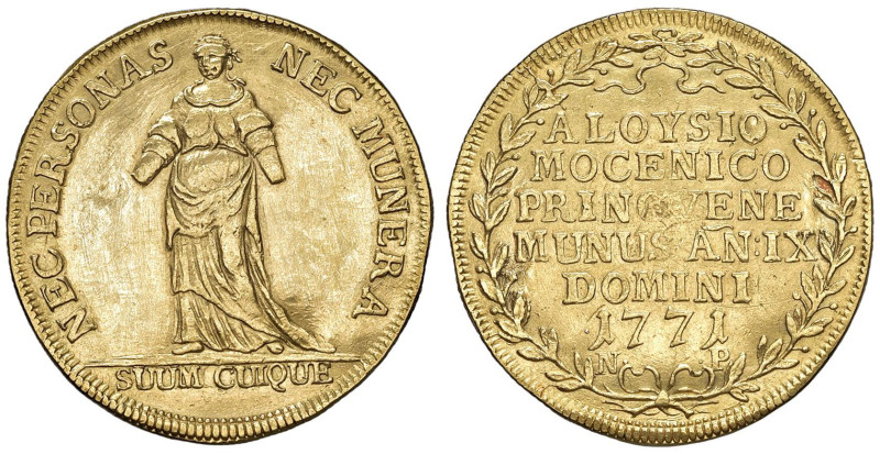 VENEZIA Alvise IV Mocenigo (1763-1778) Osella da 5 zecchini 1771 An. IX - Pao. m...