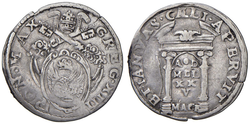 Gregorio XIII (1572-1585) Macerata - Giulio 1575 Giubilleo - Munt. 435 AG (g 3,0...