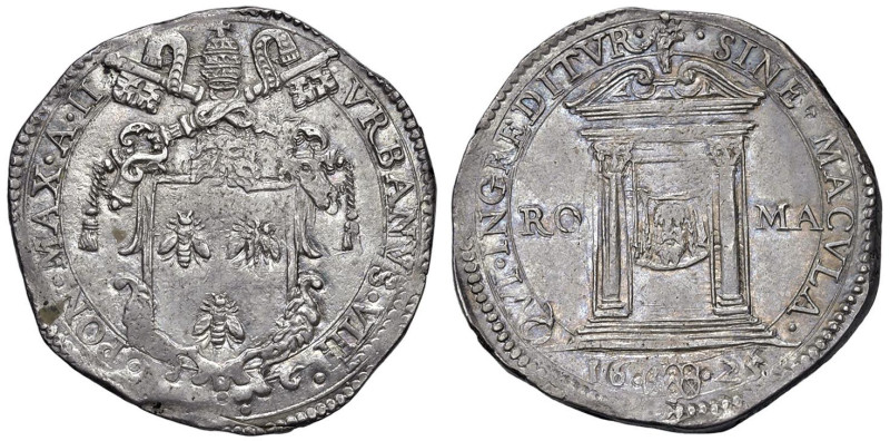 Urbano VIII (1623-1644) Testone 1625 An. II - Munt. 49 AG (g 9,55)

Status: SP...