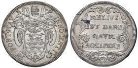 Innocenzo XI (1676-1689) Testone - Munt. 138 AG (g 9,13) Difetto di tondello al R/. Errore QAUM.

Status: SPL