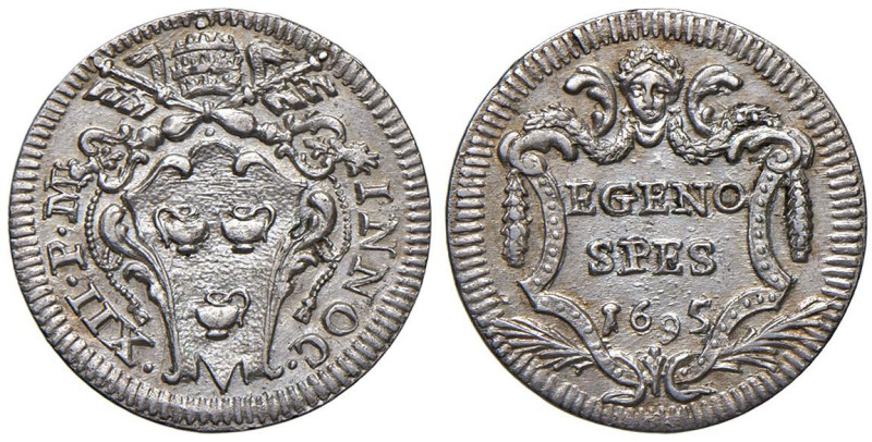 Innocenzo XII (1691-1700) Grosso 1695 - Munt. 70 AG (g 1,48) R Raro da trovarsi ...