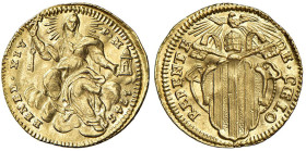 Benedetto XIV (1740-1758) Mezzo zecchino 1743 - Munt. 26a AU (g 1,73) R Lieve ondulazione, esemplare di altissima qualità.

Status: qFDC