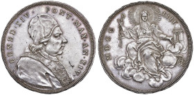 Benedetto XIV (1740-1758) Scudo 1753 An. XIV - Munt. 44 AG (g 26,51) NC Lievi segnetti nel campo al D/, rilievi di qualità molto buona.

Status: SPL...