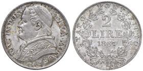 Pio IX (1846-1878) 2 Lire 1867 An. XXII - Nomisma 866 AG (g 10,00)

Status: FDC