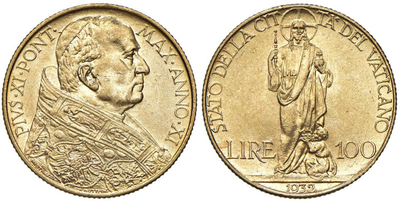 Pio XI (1922-1939) 100 Lire 1932 An. XI - Nomisma 914 AU R

Status: SPL+