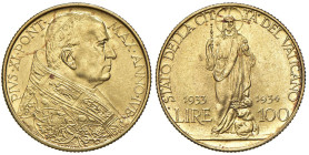 Pio XI (1922-1939) 100 Lire 1933-1934 Giubileo - Nomisma 915 AU

Status: SPL+