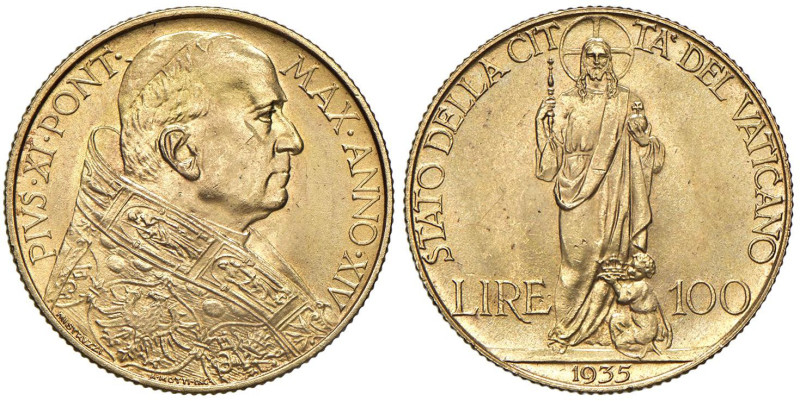 Pio XI (1922-1939) 100 Lire 1935 An. XIV - Nomisma 917 AU R

Status: qFDC