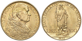 Pio XI (1922-1939) 100 Lire 1935 An. XIV - Nomisma 917 AU R

Status: qFDC