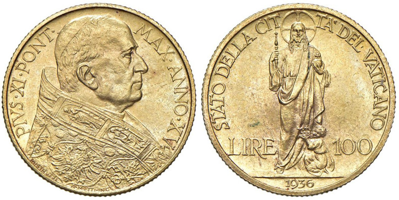 Pio XI (1922-1939) 100 Lire 1936 An. XV - Nomisma 918 AU R

Status: qFDC