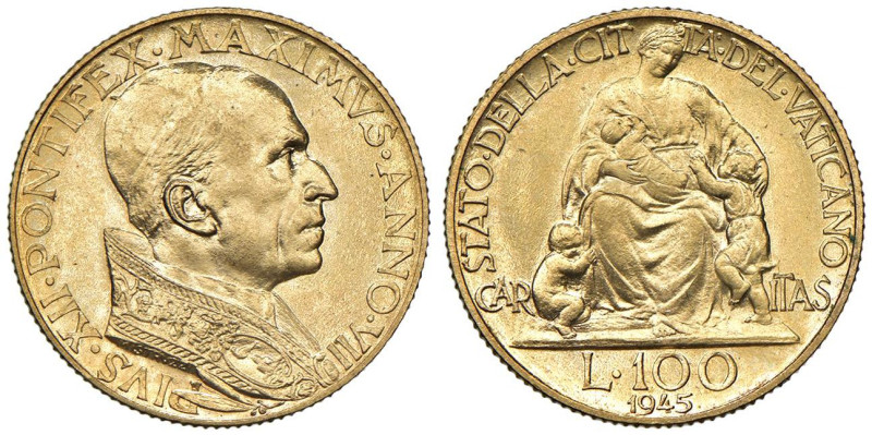 Pio XII (1939-1958) 100 Lire 1945 An. VII - Nomisma 941 AU RR

Status: FDC