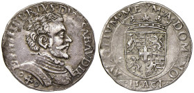 Emanuele Filiberto (1553-1580) Testone 1561 Asti - MIR 510 Rav. 10 (questo esemplare illustrato) AG (g 9,32) RRR Ex Nac 85 del 2015, realizzo € 3.600,...