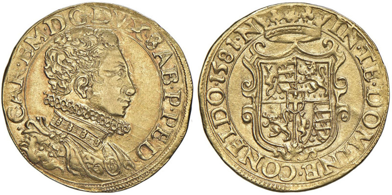 Carlo Emanuele I (1580-1630) Doppia 1581 Nizza - MIR 579 AU (g 6,56) RRR

Stat...
