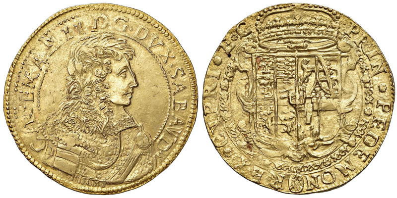 Carlo Emanuele II (1648-1675) 10 scudi 1660 (III tipo) Torino - MIR 794/a; CNI m...