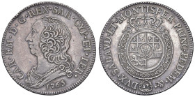 Carlo Emanuele III (1755-1773) Mezzo scudo 1765 - Nomisma 169 AG (g 17,53) R

Status: SPL