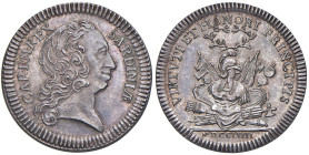 Carlo Emanuele III (1730-1773) Medaglia tributo 1758 - AG (g 7,55 - Ø 30 mm) RR

Status: FDC