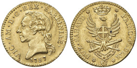 Vittorio Amedeo III (1773-1796) Doppia 1787 - Nomisma 288 AU (g 9,11) R

Status: qFDC