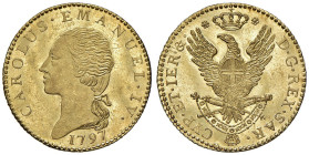 Carlo Emanuele IV (1796-1802) Doppia 1797 - Nomisma 474; MIR 1010a AU (g 9,12) R

Status: qFDC-FDC