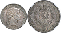 Vittorio Emanuele I (1802-1821) 5 Lire 1816 - Nomisma 515 AG RR In slab NGC MS63 n° 5883938-007.

Status: MS63