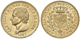 Carlo Felice (1821-1831) 20 Lire 1823 T - Nomisma 541 AU NC

Status: SPL/SPL+