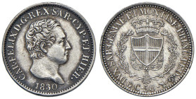 Carlo Felice (1821-1831) 50 Centesimi 1830 T - Nomisma 609 AG RR

Status: qFDC