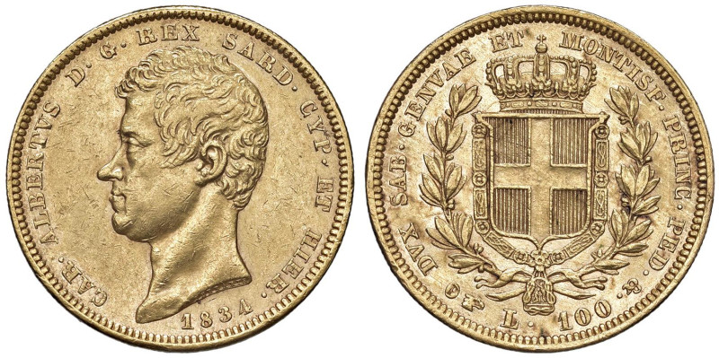 Carlo Alberto (1831-1849) 100 Lire 1834 T - Nomisma 626 AU

Status: BB-SPL