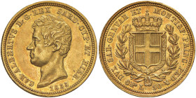 Carlo Alberto (1831-1849) 50 Lire 1833 T - Nomisma 635 AU RR Esemplare di qualità molto buona.

Status: SPL