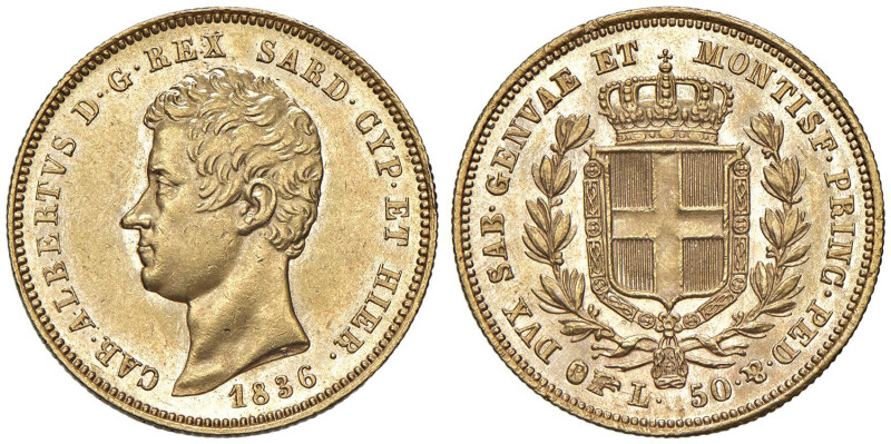 Carlo Alberto (1831-1849) 50 Lire 1836 T - Nomisma 636 AU RR

Status: SPL-FDC