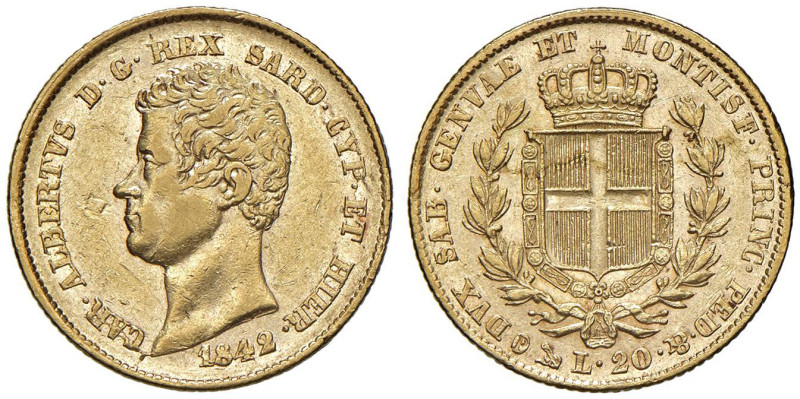 Carlo Alberto (1831-1849) 20 Lire 1842 G - Nomisma 655 AU

Status: BB-SPL