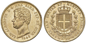 Carlo Alberto (1831-1849) 20 Lire 1845 G - Nomisma 658 AU Esemplare di ottima ed inusuale qualità per la tipologia, molto difficile da reperirsi in qu...
