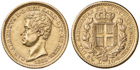 Carlo Alberto (1831-1849) 10 Lire 1833 G - Nomisma 667 AU RR Segnetto al D/.

Status: qSPL
