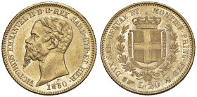 Vittorio Emanuele II (1849-1861) 20 Lire 1850 T - Nomisma 742 AU

Status: SPL-FDC