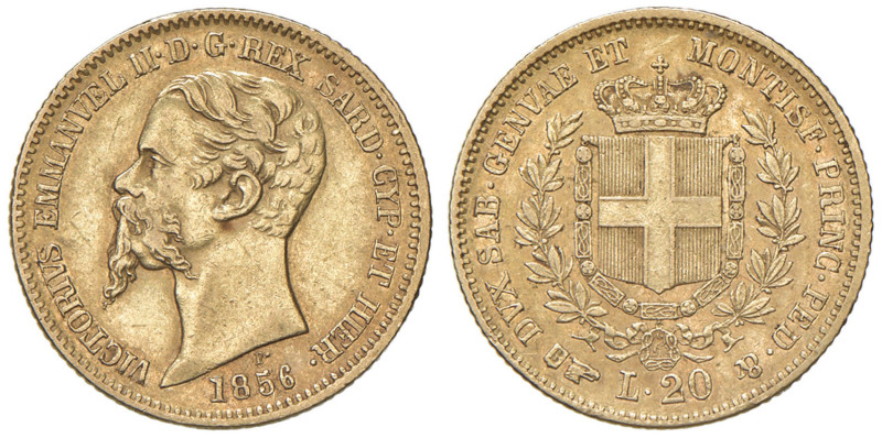 Vittorio Emanuele II (1849-1861) 20 Lire 1856 T - Nomisma 753 AU RRR

Status: ...