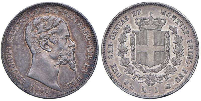 Vittorio Emanuele II (1849-1861) Lira 1850 G - Nomisma 802 AG RRR

Status: qSP...