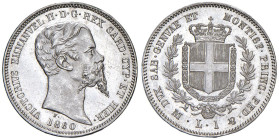 Vittorio Emanuele II (1849-1861) Lira 1860 M - Nomisma 810 AG NC Esemplare di notevole qualità, praticamente stato zecca.

Status: FDC