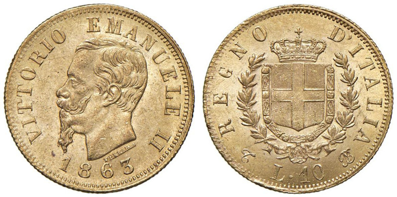 Vittorio Emanuele II (1861-1878) 10 Lire 1863 T - Nomisma 870 AU

Status: SPL-...