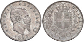 Vittorio Emanuele II (1861-1878) 5 Lire 1871 R - Nomisma 890 AG R Bellissima patina. Ex asta Ranieri 8 del 2015.

Status: FDC