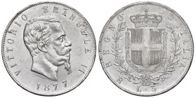 Vittorio Emanuele II (1861-1878) 5 Lire 1877 R - Nomisma 901 AG

Status: qFDC